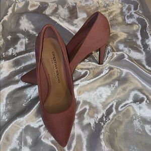 Christian Siriano Pink Suede Heels